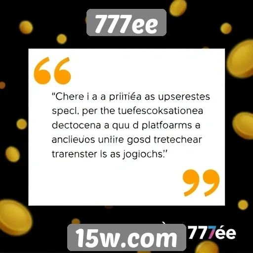 Feedback de usuários sobre a experiência no 777ee